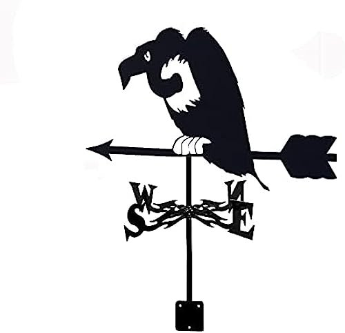 Wetterfahne, Wildschwein, Kolibri Und Blume, Windrichtungsanzeiger, Wetterfahne, Wetterhahn Aus Edelstahl Mit Anti-Rost-Beschichtung, Gartenstecker, Kunstdekoration,Geier,Pleasant63
