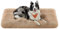 Feandrea Hundebett, Hundekissen, Flauschige Hundematte, Langer Plüsch, 122 x 74 cm, weiche Polsterung, waschbar, multifunktional, Kamelbraun PGW204K01
