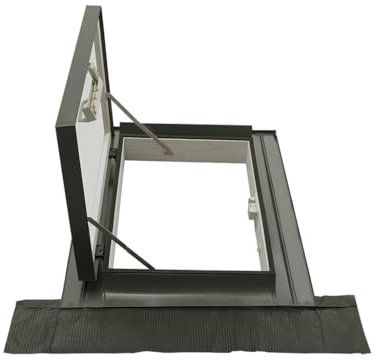 Lucernario CLASSIC LIBRO PLUS | Finestra per uscita sul tetto | Apertura laterale con blocco anta a 90° | Vetrata Antigrandine + Antinfortunistica | Made in Italy | 48x72 Base x Altezza