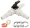 HAF® Bypass Set 8-teilig | Ventil für den Anschluss von Pool Wärmepumpe Poolheizung Solaranlage | Adapter für optimale Regulierung des Wasserdurchfluss | Anschlussset mit 32mm 38mm Schlauchanschluss