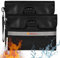 hifrom Dokumententasche Tresor Feuerfest Wasserdicht, Feuerfeste Dokumentenbox Geldtasche für A4 Dokumente, Aufbewahrungstasche mit Reißverschluss (2x34 * 25CM Doppeltes Reißverschluss-Zahlenschloss)
