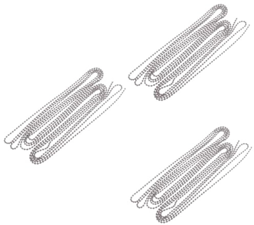 GUIREPTY Schmuckkette, Halskettenverlängerung, 3 stücke 3 Dog Tag Kette Schmuck Machen Ketten Rollos Perle Kette Rollos