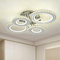 Naoeoon Moderne Deckenlampe Led Kristall,4000K 4 Ring Deckenleuchte,40W 3200 LM Lampe für Wohnzimmer, Schlafzimmer,Küche,Flur,Esszimmer (52CM)