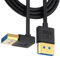 chenyang Câble DisplayPort 1.4 DisplayPort coudé à 90 degrés vers le haut 8K @ 60Hz 4K @ 240Hz 32,4 Gbps High Speed Câble ultra fin plaqué or 1,0 m