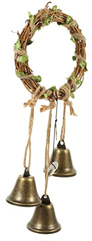 PRETYZOOM 3St Glocke Kristallwindspiel Rattan-Hexenglocken Hexendekor Hexenzeug shöne bescherung Vintage Dekoration Heimdekoration Boho- Hexenglocke Windspiel Hängendes Windspiel Holz