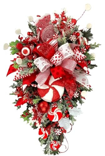 SJHDUNBW Dekorative Weihnachtskränze Party Girlande Weihnachten Kranz Mini Haustür Urlaub Festival Tür Wanddekorationen
