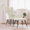 Myheimly Relaxsessel mit Hocker Sessel Polsterstuhl Stuhl Relaxstuhl Polstersessel Armsessel Ohrensessel Wohnzimmer Cremeweiß Samt