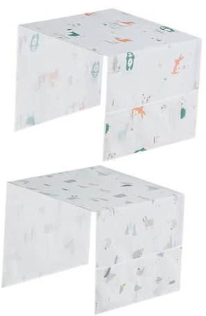 DOITOOL 2pcs Refrigerator Cover Fridge Top Mat Washer Dryer Covers Dustproof Protector Kitchen Appliance Pockets