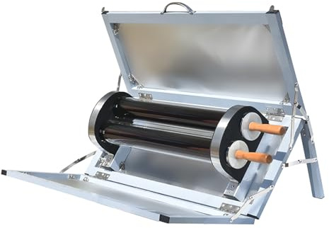 Tragbarer Solarofen, Außenofen Und Solarbetriebener Campinggrill, Doppelrohr- Und Faltbares Design Und Effizientes Kochen In Der Sonne, Rauchfreier Grillkocher Für Camping, Reisen, Strand Usw.