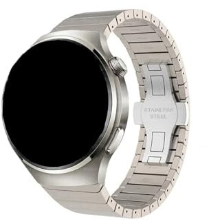 Srndsydak Correa de reloj acero inoxidable 22mm Compatible con Huawei Watch GT 4 3 2 Pro 46mm/Samsung Galaxy Gear S3/Amazfit GTR(Titanium,For huawei 4)