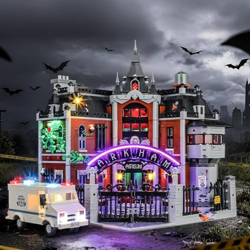 YEABRICKS LED Licht für Lego-76300 DC Arkham Asylum Bausteine Modell (Bausteine Set Nicht enthalten)
