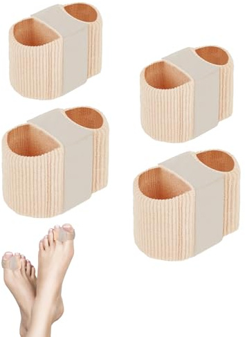Ecarteur Orteil, 4 pièces écarteur Orteil, Hallux Valgus, Separateur Orteil, Deux tailles : S et L, fabriquées en silicone de haute qualité, doux et respectueux de la peau, pour hommes et femmes.