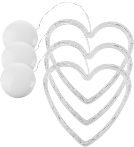 SHINEOFI 3 Stück Herz Saugnapf Hängelichter Valentinstag Deko Innenbereich LED Fenster Licht mit Warmem Lichtakzent Wiederverwendbar und Vielseitig