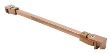 Barre de support en acier inoxydable douche en ver Barre de Support for Paroi de Douche Multicolore 40-50cm(Titanium Gold,40cm Long)