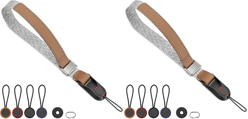 Sunya Kamera Handschlaufe mit Schnellverschluss. Verstellbarer Kameragurt für verschiedene Handgelenke, Ultraleichtes Gewicht Nylon Kamera Band für DSLR (Packung mit 2)