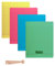 Lot De 4 Cahiers 24 x 32 cm 140 pages Couverture Polypro Grands Carreaux Seyes + 1 Index Adhésif Blumie