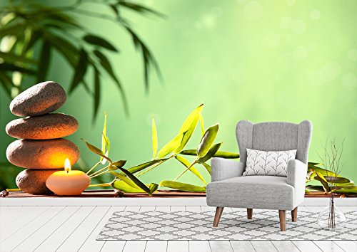 Oedim Sticker Mural en Vinyle et Papier Peint Sportif Zen Pierres Décoration Murale pour Salle à Manger, Salon, Chambre, etc. 150 x 100 cm