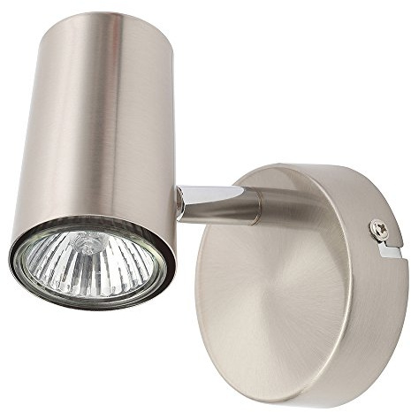 LITECRAFT Chobham Spotlight Adjustable GU10 Ceiling Light - (Satin Nickel, 1 Light)