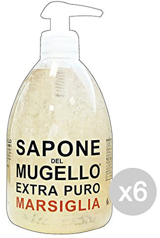 Set 6 Sapone Del Mugello Sapone Liquido Extra Puro Marsiglia 500 Ml