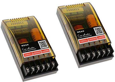 kesoto 2pcs Regolabile Alti/Bassi Divisore Frequenza Audio a 2 Vie Crossover Filtro Altoparlante Subwoofer