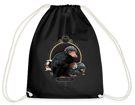 Spreadshirt Phantastische Tierwesen Nifflers Turnbeutel, One size, Schwarz