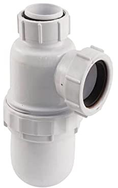 40mm Waste Water Bottle Trap with 38mm Seal for Under Sink Waste Outlets