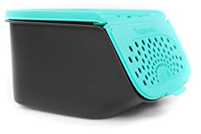Tupperware Knoblauch-Lager 2,3 L schwarz türkis 35484