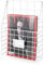 Flexzion Wall Mounted Magazine File Rack Organizer for Entryway Mail Office Kitchen Bathroom Home Basket Bin Decor Metal Wire Shelves Storage for A4 Documents Tablest DMs Comic Books Recipes, White