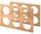 axentia 132893 Botellero, bambú/Acero Inoxidable, Madera/Plateado, Aprox. 35 x 24 x 17,5 cm
