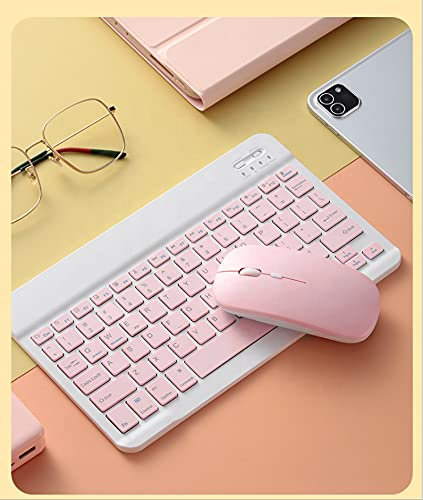 ISMMIK Wireless Bluetooth Mouse Compatible With Laptop/Macbook/iPad/iPhone Android/PC, Rechargeable Mini Silent for Windows/Linux, 3 DPI Adjustable Ergonomic Pink