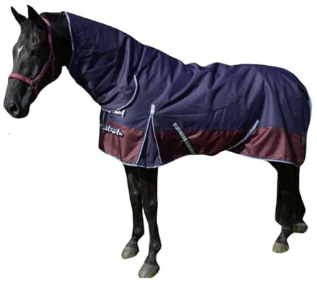 AMKA Pferde Outdoordecke Weidedecke mit Halsteil 1200 D 200g LARVIK Gehfalte