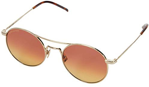 SAINT LAURENT Mens SL 421-005 51 Metal Sunglasses, Gold-Gold-ORANGE