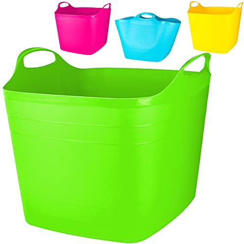 Flexi & flexibel Modell + Farbwahl XXL großer - biegbarer - Aufbewahrungsbehälter mit Henkel - bunt - neon Farben - Gummieimer - z.B. Garteneimer/Eimer ..