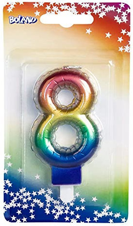 Boland - Zahlen Kerze, Nummer, Torten-Kerze in Form eines Folienballons, Dekoration, Geburtstag, Jubiläum