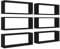 vidaXL 6X Würfelregal Wandregal Hängeregal Cube Lounge CD Regal Dekoregal Bücherregal Schweberegal Wandboard Regalwürfel Schwarz 60x15x23cm Holzwerkstoff