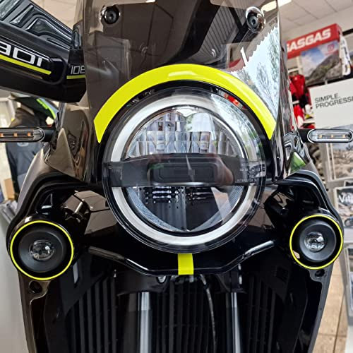 Resin Bike Aufkleber für Motorrad Kompatibel mit Husqvarna Norden 901 2022. Frontschutzgitter vor Stößen und Kratzern. Paar 3D-Harzklebstoff - Stickers - Made in Italy