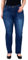 ESRA Damen Jeans High Waist Straight Leg Stretch Hose Plussize FG1 - Blau, Größe 44