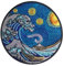 Great Wave Patch Kanagawa Van Gogh, 7,6 cm – Aufbügeln/Aufnähen, bunt bestickter Aufnäher