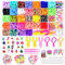Loops Gummis 3000+ Loom Bänder Set 32 Farbe Jungs Rubber Loops Bands Gummibänder Kinder Basteln Armbänder Selber Machen Gummi Gummiarmbänder Loombänder Kasten Set Mit Webrahmen Anhänger Verschlüsse