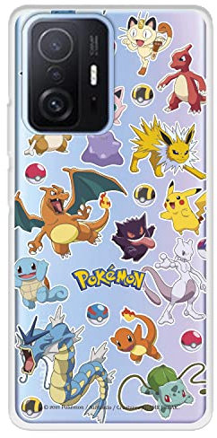 Schutzhülle für Xiaomi 11T - 11T Pro Offizielles Pokémon, Sticker Pokémon und Pokéball zum Schutz Ihres Handys. Schutzhülle für Xiaomi aus flexiblem Silikon mit offizieller Lizenz von Pokémon