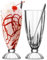 binsakao Lot de 2 verres à milkshake, à crème glacée, pour dessert, lait frappé, soda avec cuillères (342 ml, transparent)