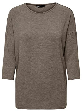 Bestseller A/S Women's Onlglamour 3/4 Top JRS Noos Longsleeve T-Shirt, Falcon/Detail: Melange, M