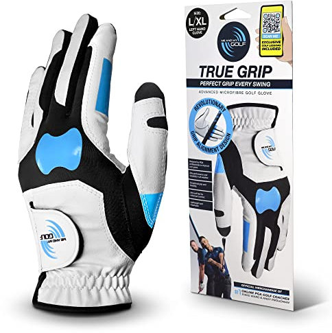 ME AND MY GOLF True Grip Trainingshandschuh – Perfekter Halt bei jeder Schaukel, weiß, Größe L/XL