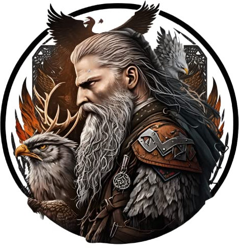 Samunshi Wikinger mit Adler Aufkleber Autoaufkleber für Motorrad Fahrrad Roller oder Auto Sticker Fahrrad MTB Mountainbike Rennrad Viking (40x40cm Wikinger mit Adler)
