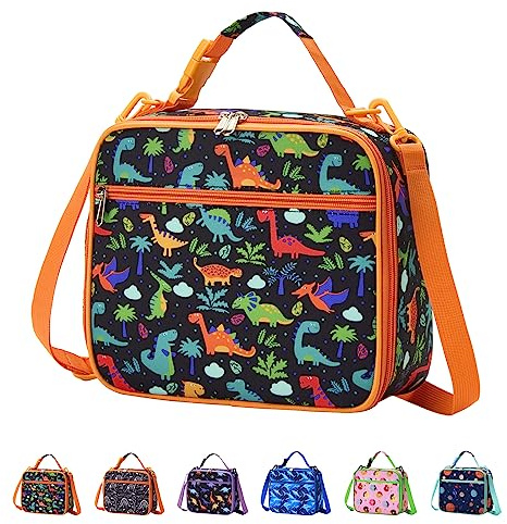 Pretty Jolly Mini lonchera para niños, bolsa de almuerzo reutilizable aislada para niñas y niños, contenedor térmico para comidas con correa para el hombro, lonchera de aperitivos calientes o fríos