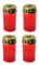 HAC24 4er Set Solar LED Grablicht mit Dämmerungssensor Grabkerze Grablampe Grabschmuck Grabdekoration Grableuchte Grablampe Friedhofslampe Grabdeko