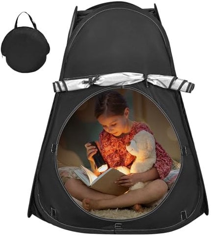 Yabumak Sensory Tent, Premium Pop-up Sensory Den Blackout Tent for Special Educational Needs with Travel Carry Bag
