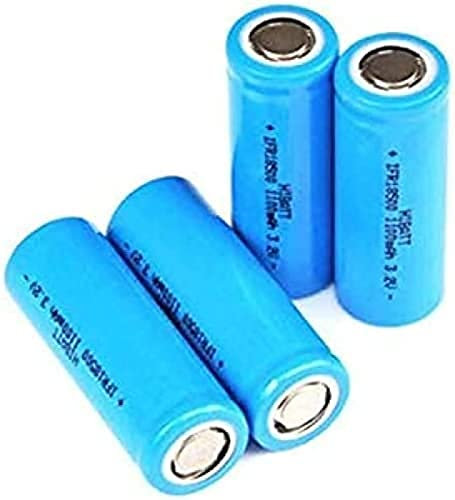 Compatible pour Batterie Au Lithium Rechargeable 3.2V 18500 LiFePo4 Cell 1100mah pour Lumière LED Solaire,4 Pièces