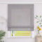 SCHOAL Raffrollo mit Klettband Einfarbige Vorhänge Wohnzimmer Gardine Blickdicht Raffgardine Fenster Rollo 1 Stück BxH 80x140cm Grau
