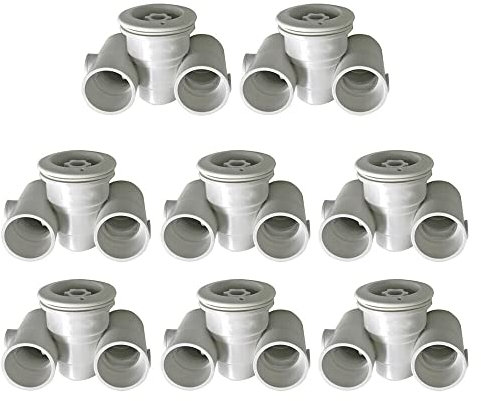 Froulaland Lot de 8 jets d'eau pour piscine - Jet de massage - Big Power Jet - 48 mm - Pour piscines thermales - Pour la piscine et le raccordement à l'eau chaude